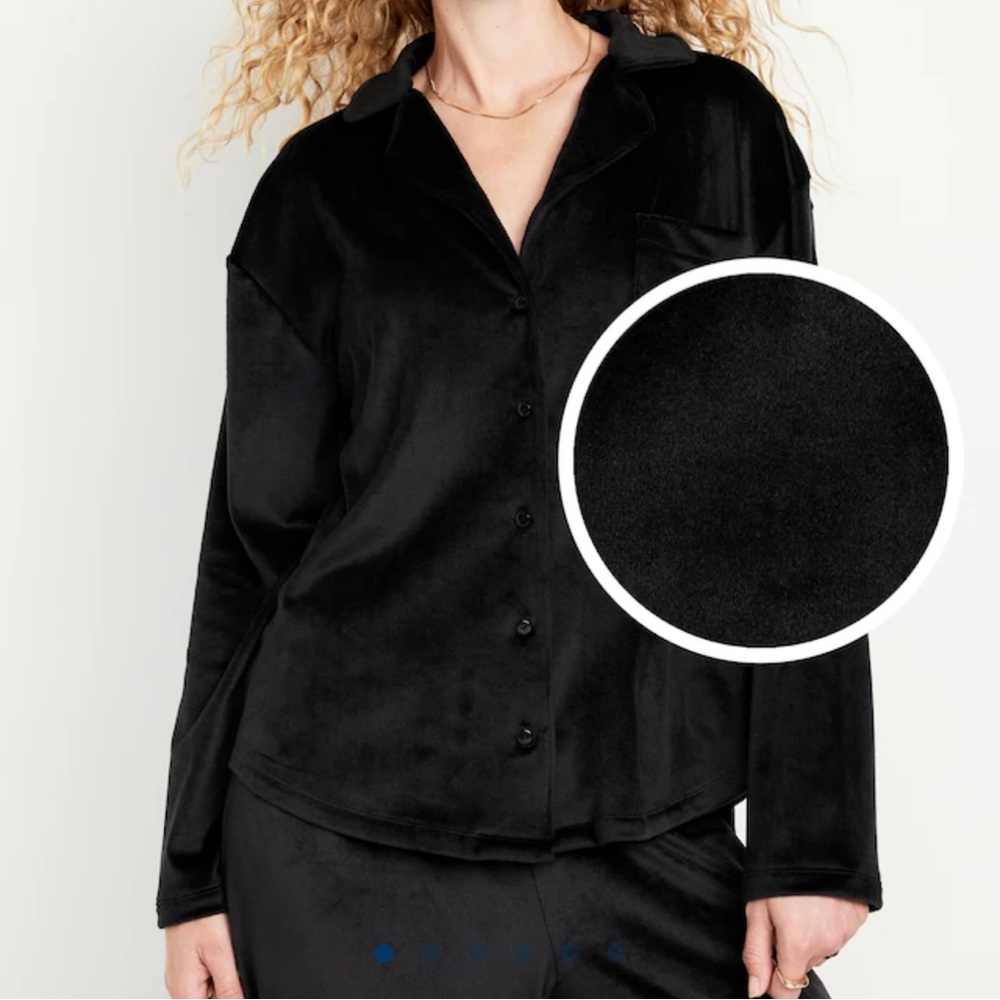 Black velour lounge set. Both medium